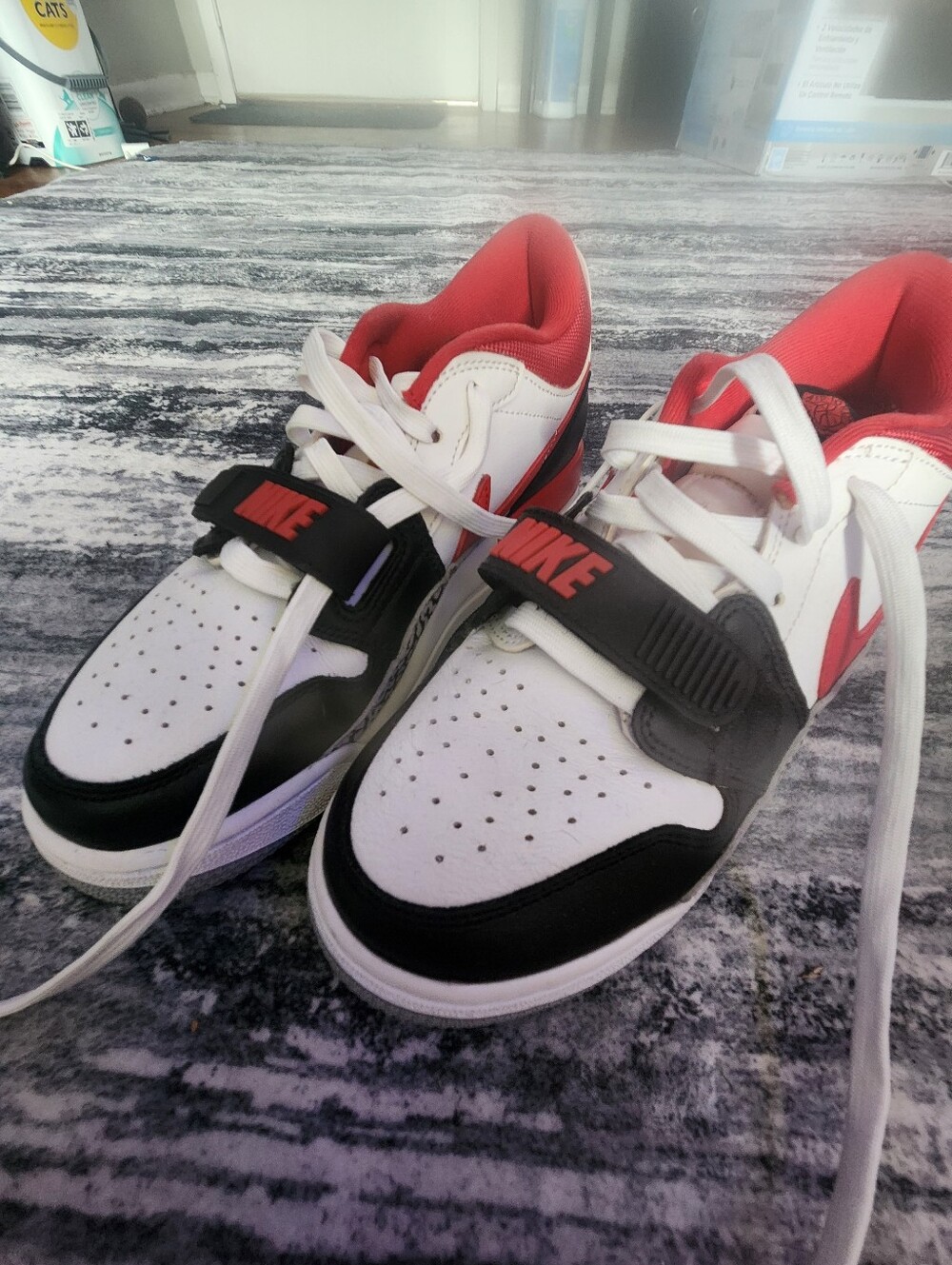 Air Jordan Legacy Low White Fire Red Black Grey Nike Retro 312 Men's 7Y